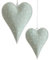 Metallherzen Herzen zum Aufhängen - Herzanhänger aus Metall - Dekoherzen - Dekoration - Vintage - Shabby Chic - 1 VE = 2 Stück - ca.7.5 x 10 cm - Grün mit weißen Punkten - AD68372