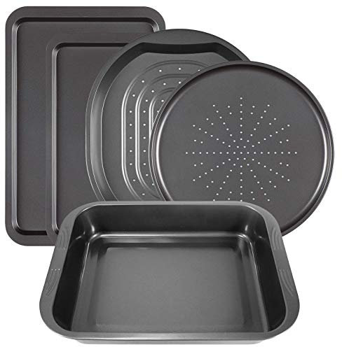 AMOS Premium Carbon Steel Oven Tray Set (5-Piece Set)