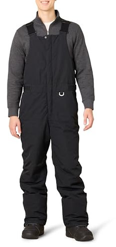 Amazon Essentials Herren Wasserabweisender isolierter Schneelatzoverall, Schwarz, XXL