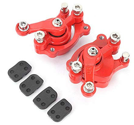 Qiilu Front Rear Disc Brake Caliper, Disc Brake Caliper Pads Set for Chinese Mini Moto Kid ATV Quad