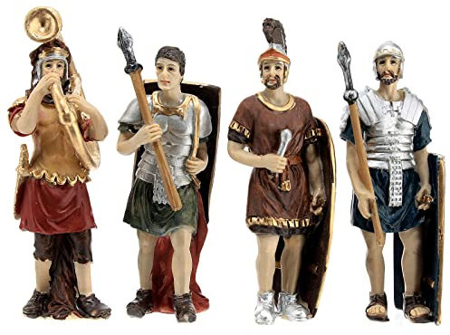 Römische Soldaten, Set zu 4 Stück, für 9 cm Krippe