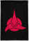 Star Trek Klingon Shield Gartenflagge von GRAPHICS & MORE - Rot-Schwarz, 33 x 33 cm, Polyester, Baumwolle