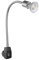 ledscom.de Steckdosenlampe LESCH Leselampe Schwanenhals, Schalter, chrom/schwarz + LED Lampe 504lm 50° weiß