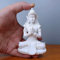 HYFAN Kleine Meditations-Buddha-Statue, harmonische Yoga-Figur, Sammlerstück, Handwerk, Feng Shui-Skulptur, Dekoration für Zuhause, Büro, Regal, Schreibtisch (Weiß 1)