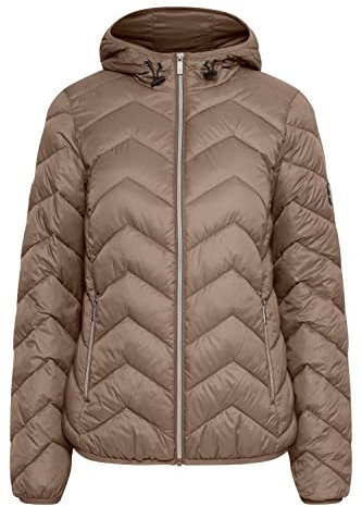 fransa FRBAPADDING Damen Steppjacke Übergangsjacke Jacke Kapuze mit Gummizug leicht gefüttert, Größe:XL, Farbe:Pine Bark (171410)