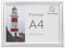 Exacompta - Réf. 8494358D - 1 cadre mural aluminium - format à classer A4 - peut être utilisé horizontalement ou verticalement - vis et chevilles fournies - Alu/cristal