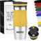 Milu Taza aislante de café con grabado - 370ml 450ml - idea de regalo regalo personalizado regalo de cumpleaños navidad para hombres mujeres mamá papá novia (370ml, Mango)