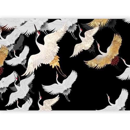 murando - Photo Wallpaper Crane Bird 245x175 cm / 97x69 - Peel and Stick Self-Adhesive Foil Print Wall Mural Decoration Picture Design Modern - Nature Botany Abstract g-C-10115-a-a