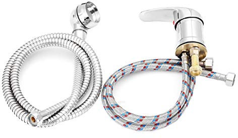 Bruafsir Wasserhahn für Badewanne Einzelne Wasserhahn Dusche Mischer ein Druck Friseur Haustiere Armaturen Extender