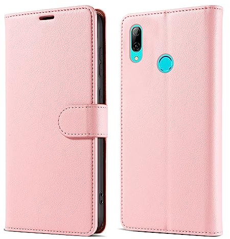 Bxithnr® Mobile Phone Case for Huawei P Smart 2019 / Honor 10 Lite, Premium PU Leather Flip Wallet Case, RFID Protection, Stand, Magnetic Closure, Pink