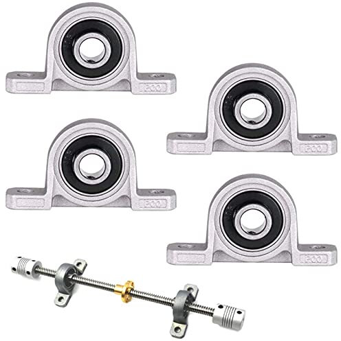 Bebochoi 4 Pezzi Cuscinetto a Sfere Autoallineante con Foro da 10 mm, Sfera Montato Pillow Block Bearing Inserire, Kit di Accessori per Blocco Cuscino per Sostituzione Stampante 3D, KP000