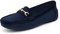 DREAM PAIRS Loafers for Women Ladies Moccasins Slip-on Comfy Walking School Shoes Flats Nurse Driving Shoes,SDLS2205W-NEW-E,Blue-Suede,7 UK/41 (EUR)