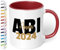 True Statements Abitur Geschenk personalisiert: Tasse „ABI Wunsch-Name Wunsch-Jahr“ - Geschenke zum Abitur, Abschluss-Geschenk zur bestandenen Prüfung -330ml, Keramik (Bordeaux)