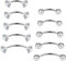 Gojewen 10stk Curved Barbell Augenbrauenpiercing Lippenpiercing Silber 6-14mm Edelstahl Piercing Nase Lippe Augenbrauen Helix Rook