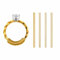CrafTreat Silikon ringverkleinerung 8 Stuck für lose Ringe, goldene Farbe - ringverkleinerer unsichtbar | Unisex und Ringverkleinerer – 2 mm bis 5 mm, 4 Größen, je 3