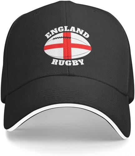 Baseballkappe Hip Hop Sonnenhut England Rugby Ball Flagge Englische Rugby-Fans Geschenkkappe Baseballkappe Trucker Cap Gentleman-Hut Caps Männer Frauen Geburtstagsgeschenk