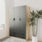 URBNLIVING Modern 3 Door 4 Drawer Wardrobe with Hanging Rail, Bedroom Furniture, Storage Shelf Clothes Organiser Stylish Design, Ample Storage Solution (Oak & Black)