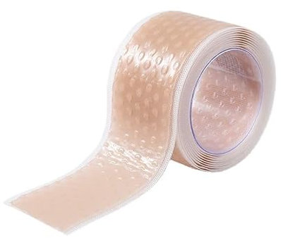 Pansements à bulles en silicone, 200 cm, pour talons et ampoules, bande anti-friction pour points de pression, idéal pour les nouvelles chaussures et bottes, couleur chair