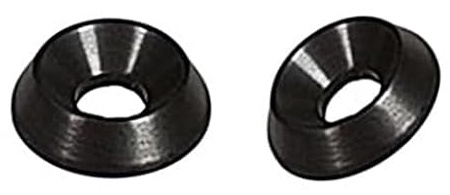 Rosetten Vollmetall für Senkschrauben M4 Edelstahl Schwarz (10, M4)