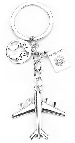 OBEISN Geschenkideen für Frauen, Inspirierender Flugzeug-Schlüsselanhänger mit Miniaturreise-Motiv, kleine Geschenke für Freundinnen und Freundinnen, ideales Geburtstagsgeschenk für Frauen