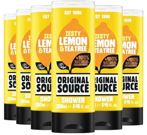 Originaal Sourcee Shower Gel & Body Wash 6 x 250 ml (Lemon & Tea Tree Shower Gel)