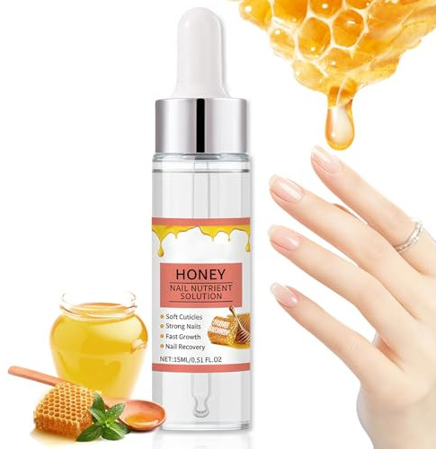 Nail Cuticle Oil - Nagel öl für Nägel & Nagelhaut - Honey Nagelöl Repair & Protect - Feuchtigkeitspflege Nagelpflegeöl - Nagelhautöl Pflege für Hände und Füße, Stärkere Nägel - 15 Ml
