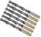 METALLIXITY Drill Bit (9.5mm) 6pcs, 4341 High-Speed Steel Straight Shank 118° Black and Gold Finish for Copper Aluminum Wood Plastic Medium Hard Metal