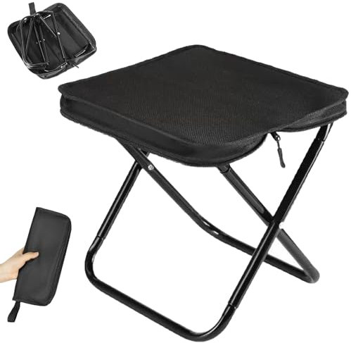 Chenboow Sgabello Pieghevole Portatile, Mini Sedia per Esterni e Campeggio