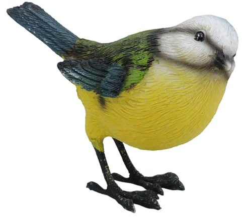 AB Tools Blue Tit Garden Sculpture Ornament Statue Resin Decoration Animal Bird