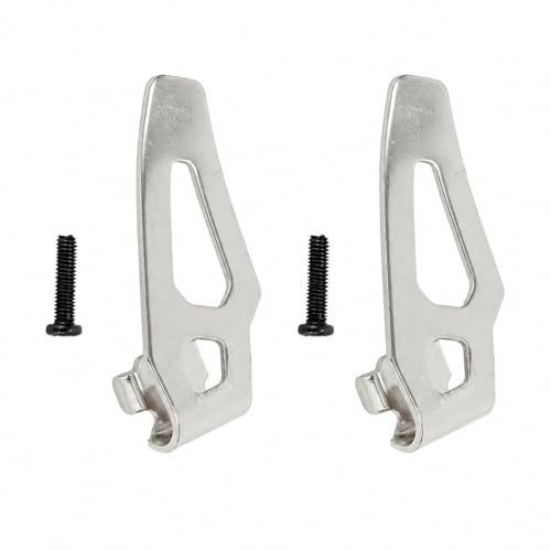 2 Pack Metal Belt Clip Hooks Replacement for M12 12V Drills with Screws | Durable steel build, quick install, fits drills & impact drivers, keeps tools handy, great for workshops and on-site jobs.