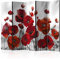 decomonkey Paravent Raumteiler Innen Mohnblumen 225x172 cm 5 Teilig Einseitig Room Divider Wall Raumteiler Stehend Trennwand Sichtschutz Spanische Wand Sichtschutzwand Wohnzimmer Holz Blumen