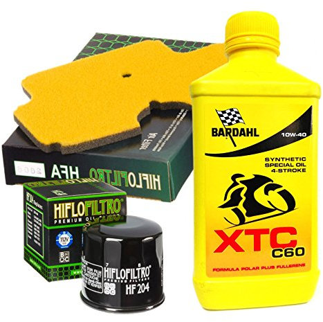 KIT TAGLIANDO BARDAHL XTC C60 10W40 FILTRO OLIO ARIA PER KAWASAKI ER-6N 2006