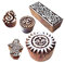 Retro Muster Religiös und Rand Holz Blöcke Stempel (Set von 5)
