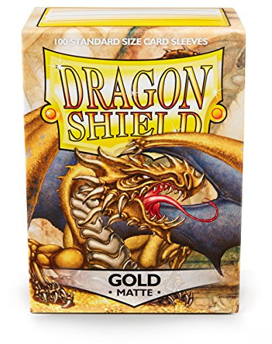 Arcane Tinman ART11006 Sleeves: Dragon Shield Matte Gold Standard 100pk-Gold, One Size