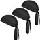HASAGEI Sports Bandana Cap Herrem Damen Biker Bandanas Kopftuch Hat - Black-3pack