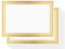 Belle Vous Urkundenpapier A4 Druckerpapier A4 Weiß (50er Pack) - Zertifikat Papier Drucker mit Gold Folie Rand - Drucker Papier für Mitarbeiter, Abschlusszeugnisse, Schulen, Diplome und Mehr