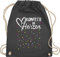 Turnbeutel Rucksack - & Fasching - Taschen - Konfetti im Herzen Karneval I - Unisize - Dunkelgrau - tasche für wurfmaterial karnevalsbeutel faschings herz beutel karnevalstasche karnevals confetti