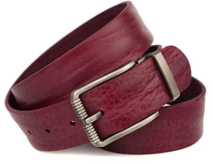 Anthoni Crown Herren Ledergürtel Gürtel, Lila, 100