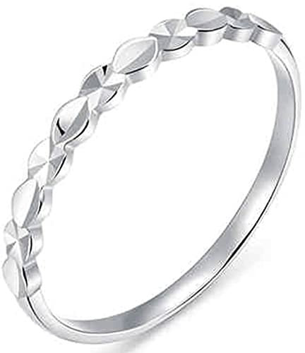 AMDXD Echte Goldserie, PT950 Platinum Damen Ringe, Blühen Blumen Damenringe Glänzend Eheringe Für Verlobung Hochzeit Gr.62 (19.7)