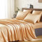 Lanqinglv Satin Bettwäsche Set 135x200 cm Gold Seide Glatt Glanzsatin Luxus Sommerbettwäsche Set Satin Polyester Uni Bettbezug mit Reißverschluss und 1 Kissenbezug 80x80cm