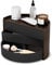 UMBRA Moona Schmuckaufbewahrung, Makeup Accessoire Organizer mit drehbaren Schubfächern, Schwarz/Walnuss, Einheitsgröße