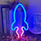 UExnkj-Y Rakete LED Leuchtschild Zeichen Neon Signs Blau Rosa Leuchtreklame USB oder Battery Powered LED Neon Wanddekoration für Party Bar Room Festive Christmas Decoration
