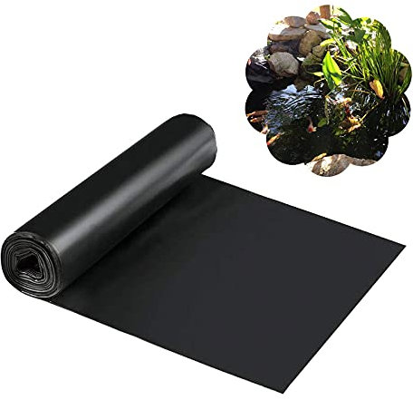10x10ft Pond Forer Pond Skins Pond Liner Pond Underlayment Black Koi Pond Liner HDPE Revestimiento Preformado Pond Forros 7.9Mil de espesor para estanques de peces / Cascada / Plantas de Estanque KOI