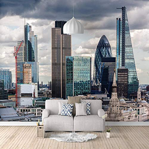 Fotomurales la vista de la ciudad 300x200cm Decoración de Pared decorativos Murales moderna de Papel Pintado Sala Living Oficina Dormitorio
