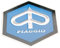 2EXTREME Emblem Piaggio zum Kleben 6-eckig 42mm glatt für Kaskade kompatibel für Vespa Sprint Veloce