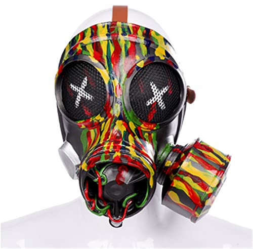 WLLLTY Halloween Maske Atemschutzmaske Gasmaske Halloween Party Kostüm Cosplay Steampunk Dress Up Latex Deluxe Camo Masken