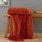 Catherine Lansfield Raschel Velvet Touch Decke, Überwurf, 130 x 170 cm, Burnt Orange