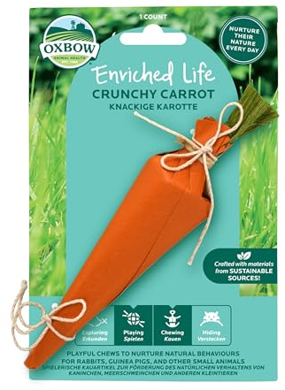 Oxbow Enriched Life Knusprige Karotte - Spielzeug für Kaninchen, Meerschweinchen, Hamster, Ratten
