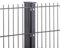 Doppelstabmattenzaun 656 | Komplettset | Konfigurierbar | 0,63m-2,03m| 2,5m-50m | Anthrazit/Moosgrün | Pfosten mit Abdeckleiste? Höhe 1,83m | Länge 5m Anthrazit