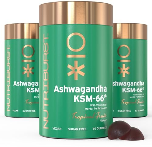 Nutriburst Ashwagandha KSM-66 • 3 Months • Vegan & Sugar Free Gummies